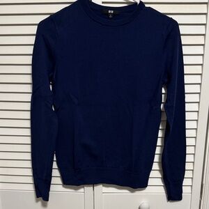 Uniqlo Merino Wool Sweater Navy Blue